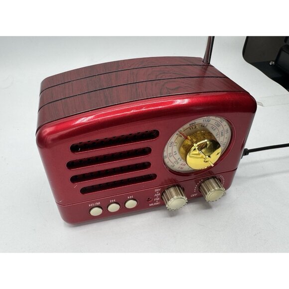 PRUNUS J-160 Small Retro Vintage Radio with Bluetooth, Portable Transistor Radio - Picture 6 of 14